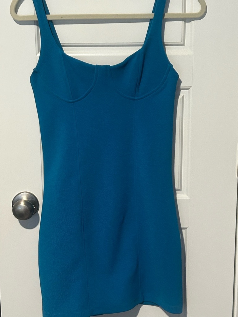 Zara Bodycon Short Blue Tight Dress Small - Picture 3 of 5